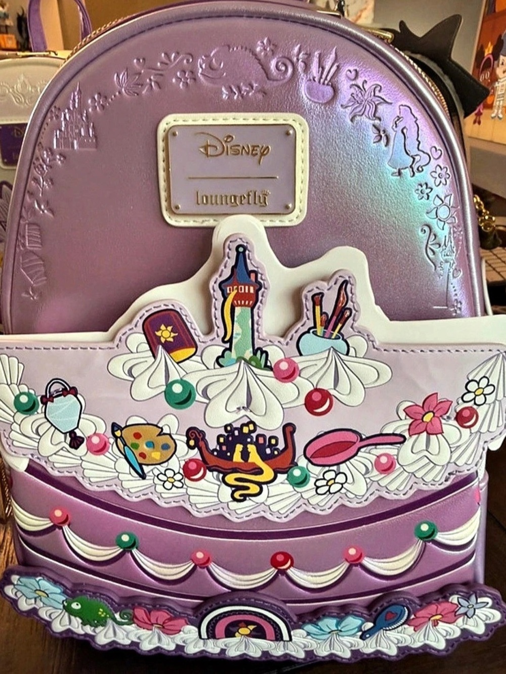Loungefly Disney Tangled Cake Mini Backpack Purple & Pink